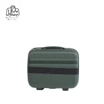 تصویر اختصاصی از نمای پشتی کیف آرایشی چمدان هرموسا کد ۸۰۲۵ در رنگ سبز تیره