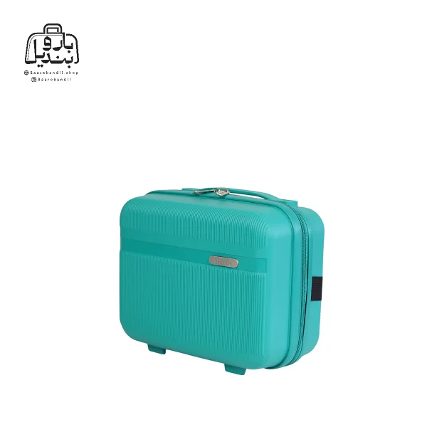تصویر اختصاصی از کیف آرایشی چمدان هرموسا کد ۸۰۲۵ در رنگ سبز آبی