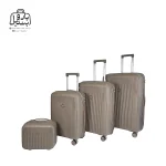 تصویر اختصاصی از ست چهار تکهٔ چمدان هرموسا کد ۸۰۲۶ در رنگ نسکافه‌ای