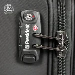 تصویر اختصاصی از قفل چمدان خلبانی پرزیدنت کد ۹۱۲ در رنگ مشکی