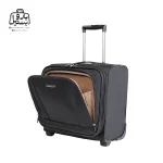 تصویر اختصاصی از زیپ باز چمدان خلبانی پرزیدنت کد ۹۱۲ در رنگ مشکی