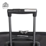 تصویر اختصاصی از نمای پشتی دستهٔ ترولی (کشنده) چمدان خلبانی پرزیدنت کد ۹۱۲ در رنگ مشکی