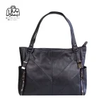 تصویر اختصاصی از نمای جلوی کیف زنانه دنیز جنوا کد ۰۰۱۱۱ در رنگ مشکی