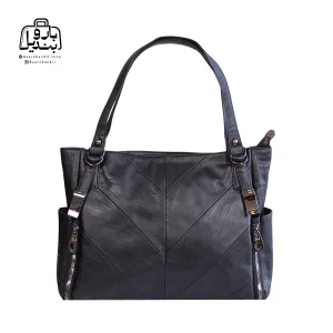 تصویر اختصاصی از نمای جلوی کیف زنانه دنیز جنوا کد ۰۰۱۱۱ در رنگ مشکی