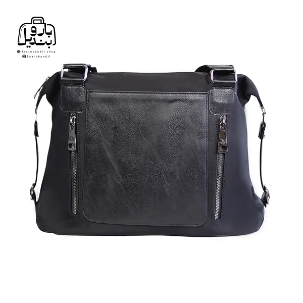 تصویر اختصاصی از نمای جلوی کیف دوشی زنانه دنیز جنوا کد ۰۰۱۱۳b در رنگ مشکی