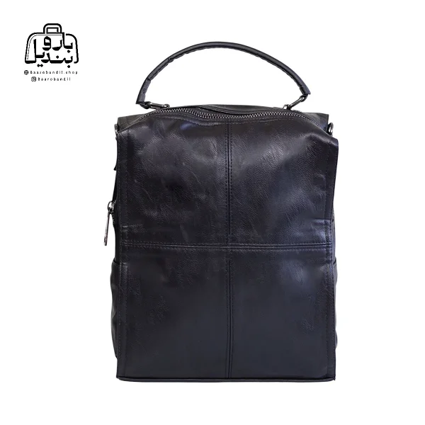 تصویر اختصاصی از نمای جلوی کیف دوشی زنانه دنیز جنوا کد ۰۰۲۳ در رنگ مشکی