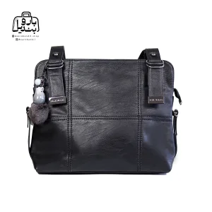 تصویر اختصاصی از نمای جلوی کیف زنانه دنیز جنوا کد ۰۰۴۰ در رنگ مشکی