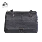 تصویر اختصاصی از نمای جلوی کیف زنانه دنیز جنوا کد ۰۰۴۱ در رنگ مشکی