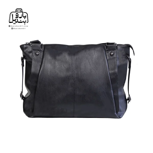 تصویر اختصاصی از نمای جلوی کیف زنانه دنیز جنوا کد ۰۰۵۱ در رنگ مشکی