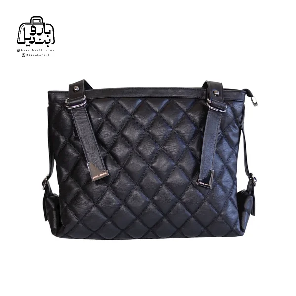 تصویر اختصاصی از نمای جلوی کیف دوشی زنانه دنیز جنوا کد ۰۰۶۰ در رنگ مشکی