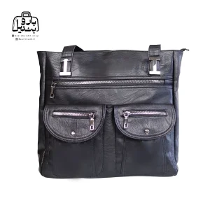 تصویر اختصاصی از نمای جلوی کیف زنانه دنیز جنوا کد ۰۰۷۹ در رنگ مشکی