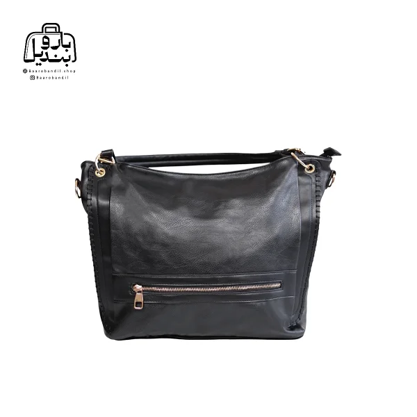 تصویر اختصاصی از نمای جلوی کیف زنانه دوشی هیدا کد ۶۰۷۳ در رنگ مشکی