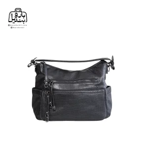 تصویر اختصاصی از نمای جلوی کیف زنانه دوشی هیدا کد ۸۱۸۶ در رنگ مشکی