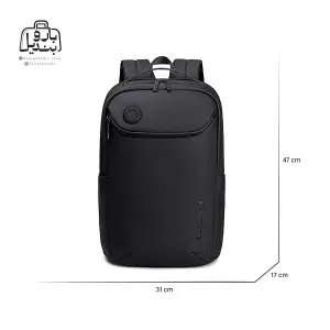 تصویر اختصاصی از نمای جلوی کوله‌پشتی آرکتیک هانتر کد B00555 در رنگ مشکی با سایزبندی