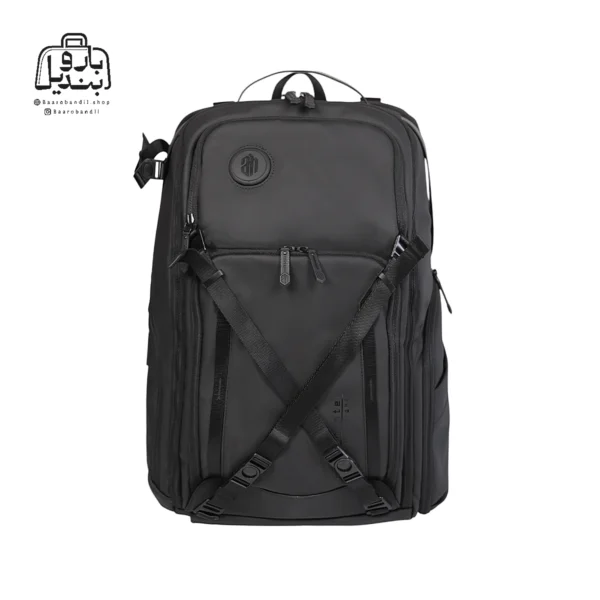 تصویر اختصاصی از نمای جلوی کوله‌پشتی آرکتیک هانتر کد B00575 در رنگ مشکی