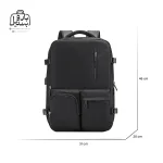 تصویر اختصاصی از نمای جلوی کولهپشتی بنج کد ۱۸۰۰ در رنگ مشکی همراه با سایزبندی