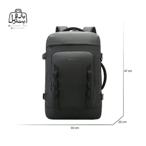 تصویر اختصاصی از نمای جلوی کولهپشتی بنج کد ۳۰۵۵ در رنگ مشکی همراه با سایزبندی