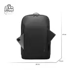 تصویر اختصاصی از نمای جلوی کولهپشتی بنج کد ۳۰۵۷ در رنگ مشکی همراه با سایزبندی