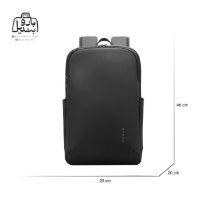 تصویر اختصاصی از نمای جلوی کولهپشتی بنج کد ۳۰۶۸ در رنگ مشکی همراه با سایزبندی