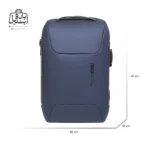 تصویر اختصاصی از سایزبندی کوله بنج کد 7216 در رنگ سرمهای