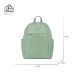 تصویر اختصاصی از نمای جلوی کوله بوبو کد 1823 در رنگ سبز همراه با سایزبندی