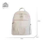 تصویر اختصاصی از نمای جلوی کولهپشتی بوبو کد ۱۸۵۰ در رنگ کرم همراه با سایزبندی