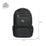 تصویر اختصاصی از نمای جلوی کوله‌پشتی کمل کد k81 در رنگ مشکی همراه با سایزبندی