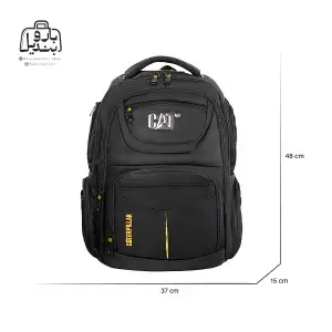 تصویر اختصاصی از نمای جلوی کوله‌پشتی کت کد ۱۰۱ در رنگ مشکی همراه با سایزبندی