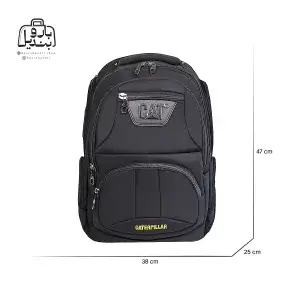 تصویر اختصاصی از نمای جلوی کوله‌پشتی کت کد ۱۷۲۹ در رنگ مشکی همراه با سایزبندی