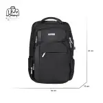 تصویر اختصاصی از نمای جلوی کوله‌پشتی کتسیگو کد ۹۸۸۷۳ در رنگ مشکی با سایزبندی