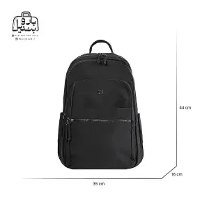 تصویر اختصاصی از نمای جلوی کوله‌پشتی چیبائو کد ۱۰۸۶ در رنگ مشکی همراه با سایزبندی