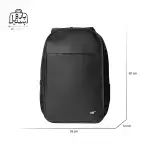 تصویر اختصاصی از نمای جلوی کوله‌پشتی mont blanc کد ۱۴۳۲ در رنگ مشکی همراه با سایزبندی