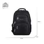 تصویر اختصاصی از نمای جلوی کوله‌پشتی نوژیا کد ۰۲۸۰ در رنگ مشکی همراه با سایزبندی