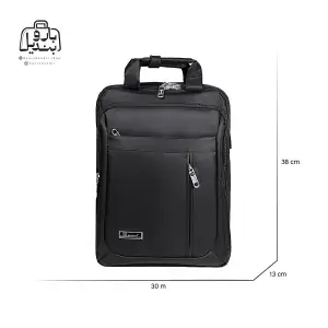 تصویر اختصاصی از نمای جلوی کوله‌پشتی نوژیا کد ۲۸۸۸ در رنگ مشکی با سایزبندی