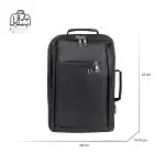 تصویر اختصاصی از نمای جلوی کوله‌پشتی نوژیا کد ۵۹۱۱ در رنگ مشکی همراه با سایزبندی