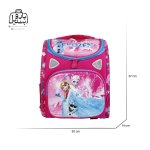 تصویر اختصاصی از نمای جلوی کوله پشتی مدرسه آنا السا کد ۵۰۰۵ در رنگ سرخابی همراه با سایزبندی