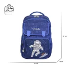 تصویر اختصاصی از نمای جلوی کوله‌پشتی مدرسه کریس‌بلا کد ۵۰۰۶ در رنگ سرمه‌ای همراه با سایزبندی