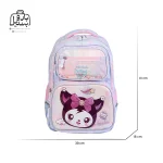 تصویر اختصاصی از نمای جلوی کوله پشتی مدرسه هونکا ۲۶۱۹ طرح کرومی در رنگ آبی همراه با سایزبندی