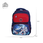 تصویر اختصاصی از نمای جلوی کوله‌پشتی مدرسه kamiqi کد ۸۲۲۱ در طرح فضانورد در رنگ سرمه‌ای همراه با سایزبندی