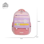 تصویر اختصاصی از نمای جلوی کوله پشتی مدرسه سان ایت طرح خرگوش 90270 در رنگ صورتی همراه با سایزبندی