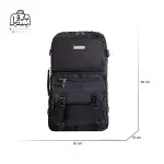 تصویر اختصاصی از نمای جلوی کوله‌پشتی ویتزمن کد a33312 در رنگ مشکی همراه با سایزبندی