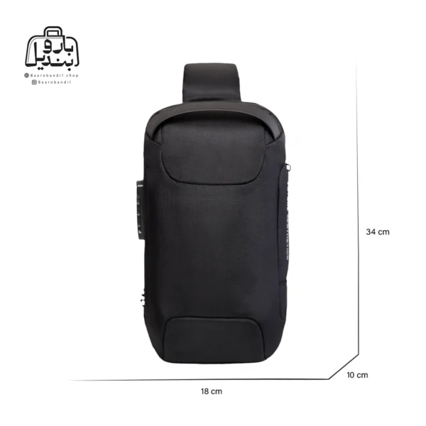 تصویر اختصاصی از سایزبندی بادی‌ بگ (کراس بادی) بنج bange پلاس کد ۲۲۰۸۵ در رنگ مشکی