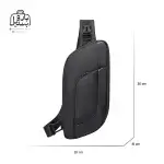 تصویر اختصاصی از نمای جلوی بادی‌ بگ (کراس بادی) بنج کد ۷۳۱۲ در رنگ مشکی همراه با سایزبندی