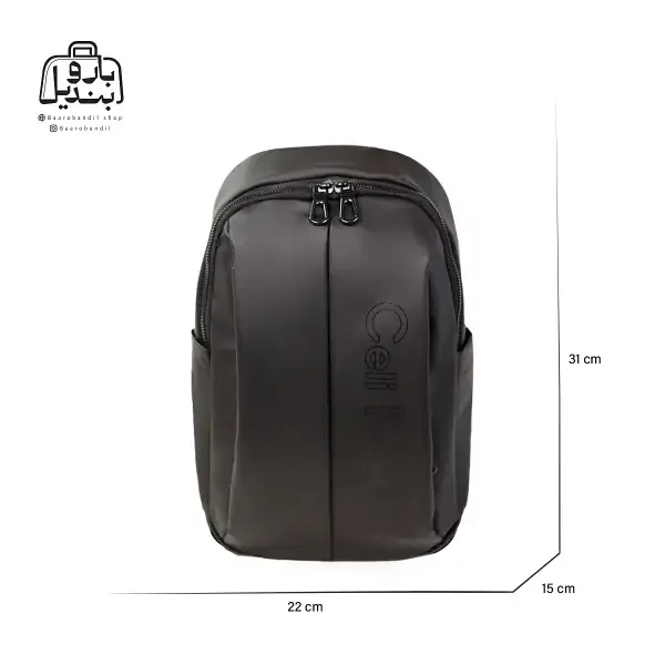 تصویر اختصاصی از نمای جلوی بادی‌ بگ (کراس بادی) celi coelکد ۶۵-۱۸۷۷ در رنگ مشکی همراه با سایزبندی