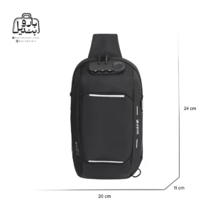 تصویر اختصاصی از سایزبندی بادی‌ بگ (کراس بادی) لیستات کد ۲۰۲۰ در رنگ مشکی