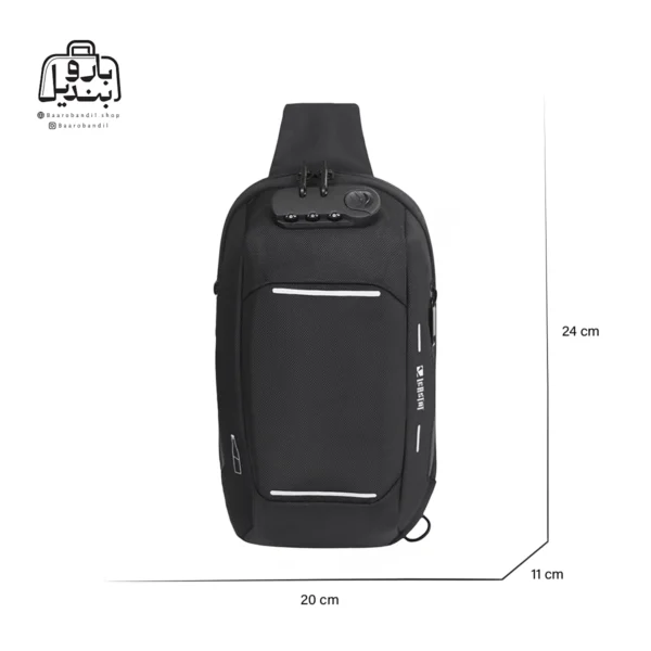 تصویر اختصاصی از سایزبندی بادی‌ بگ (کراس بادی) لیستات کد ۲۰۲۰ در رنگ مشکی