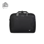 تصویر اختصاصی از نمای جلوی کیف دستی لپ‌تاپی مونت بلانک کد ۶۱۶۹ در رنگ مشکی