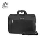 تصویر اختصاصی از نمای جلوی کیف دستی لپ‌تاپی نوژیا کد ۱۰۰۴ در رنگ مشکی همراه با بند