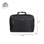 تصویر اختصاصی از سایزبندی کیف دستی لپ‌تاپی نوژیا کد ۱۰۰۴ در رنگ مشکی