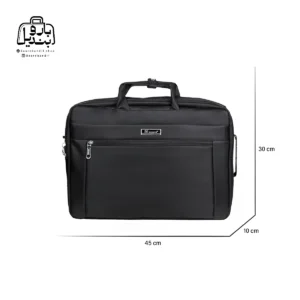 تصویر اختصاصی از سایزبندی کیف دستی لپ‌تاپی نوژیا کد ۱۰۰۴ در رنگ مشکی